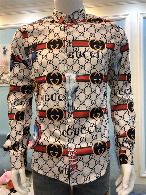 gucci mens lace shirt|real Gucci shirts for men.